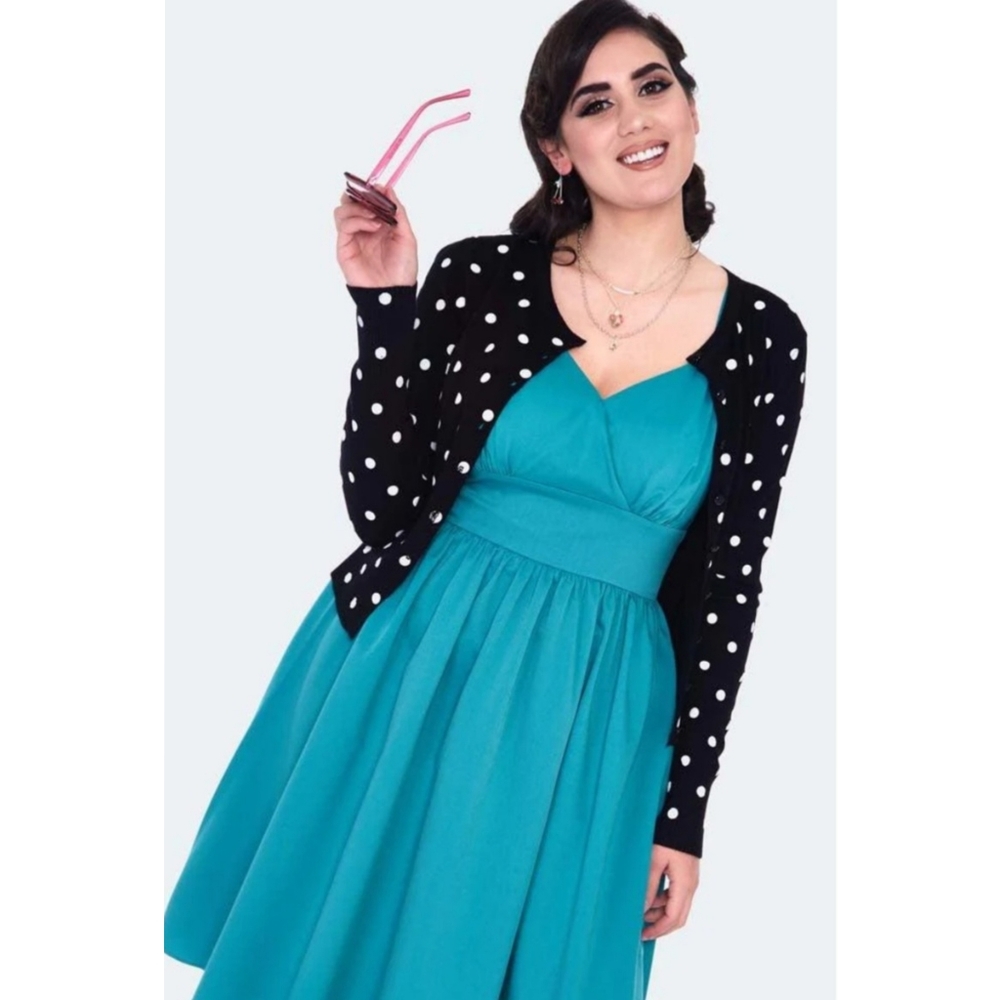 NWT Voodoo Vixen Polka Dot Cardigan Size UK XXL